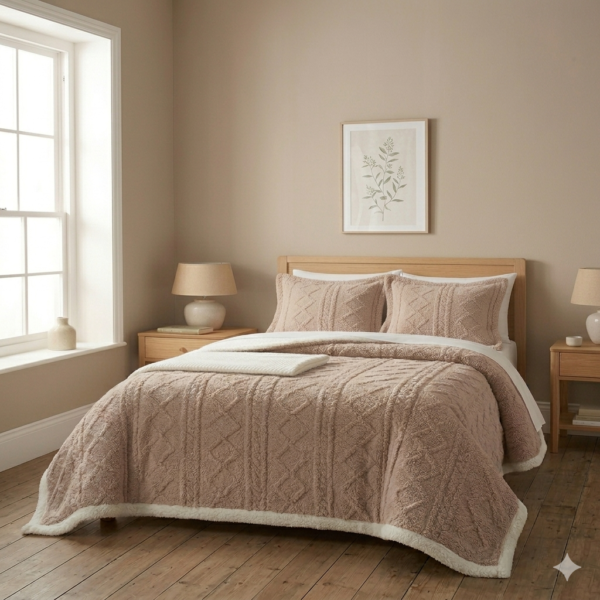 Manta 2 plazas símil corderito