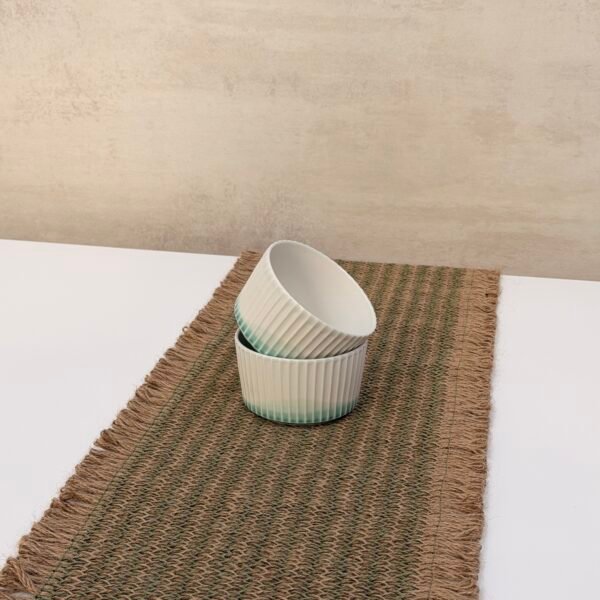 Set x2 bowl de ceramica fondo verde