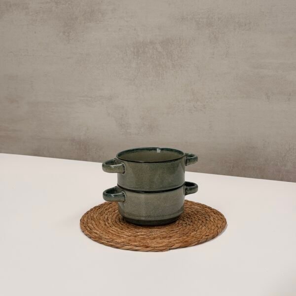 Set X2 bowl de cerámica con asas