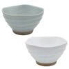 Set X2 Bowl de ceramica con relieve