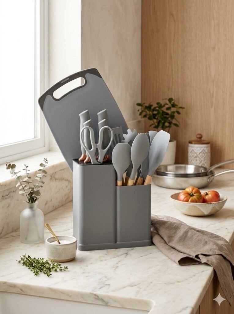 Set de utensilios 19 pzs c/tabla