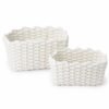 Set X2 canastos cuerda tejida